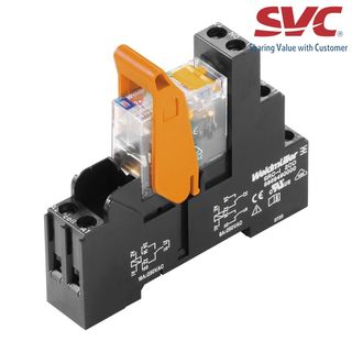 Relay (Rơ le) 8 chân 2CO trọn bộ kết nối vặn vít - RCIKIT 24VDC 2CO LD/PB