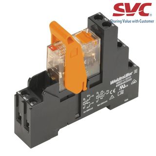 Relay (Rơ le) 8 chân 2CO trọn bộ kết nối vặn vít - RCIKIT 230VAC 2CO LD/PB